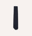 Navy Herringbone Shantung Silk Hand-Rolled Tie