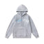 Trapstar Style Autumn/Winter Split-Color Arch Logo Hoodie - Heather Grey/Blue