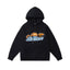 Trapstar Style Autumn/Winter Blue & Orange Shooters Hoodie - Black