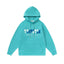 Trapstar Style Autumn/Winter Gradient Logo Graphic Hoodie - Turquoise