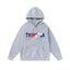 Trapstar Style Autumn/Winter Red-White-Blue Gradient Hoodie - Heather Grey