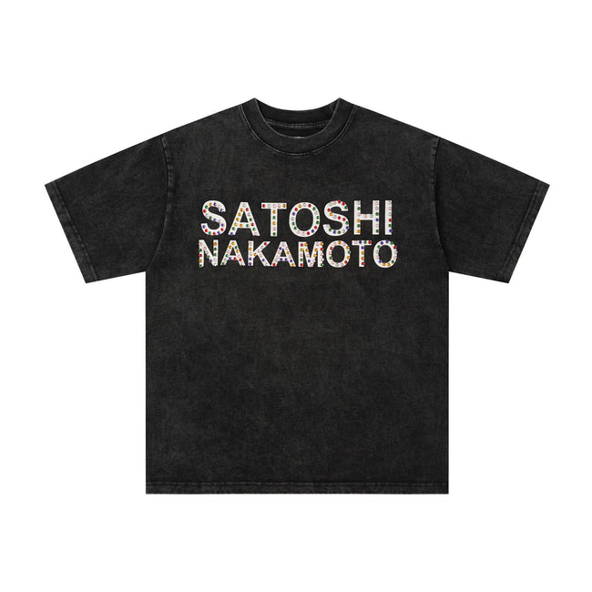 Satoshi Nakamoto Studded Tee Hover Image