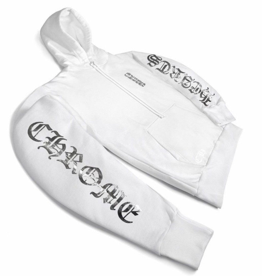 Chrome Hearts White Foil Print Hoodie