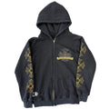 Chrome Hearts Vintage Gold Horseshoe Thermal Zip Up Hoodie