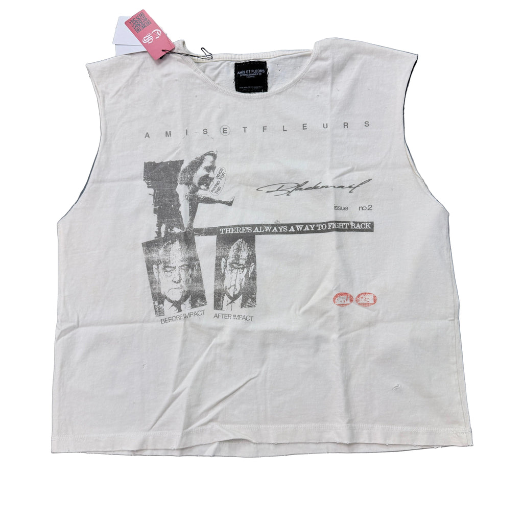 AMIS ET FLEURS "IMPACT" cutoff t-shirt