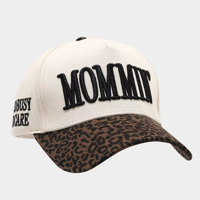 Mommit 3D Puff Embroidered Trucker Hat 6 Panel Curved Brim Baseball Cap Multi Color Leopard Camo Visor Unisex Vintage Streetwear Dad Hat Main Image