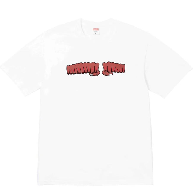 Supreme Clashing Fists Cartoon Graphic T-Shirt Retro Boxing Hands Print Unisex  Hip Hop Streetwear Short Sleeve Tee Hover Image