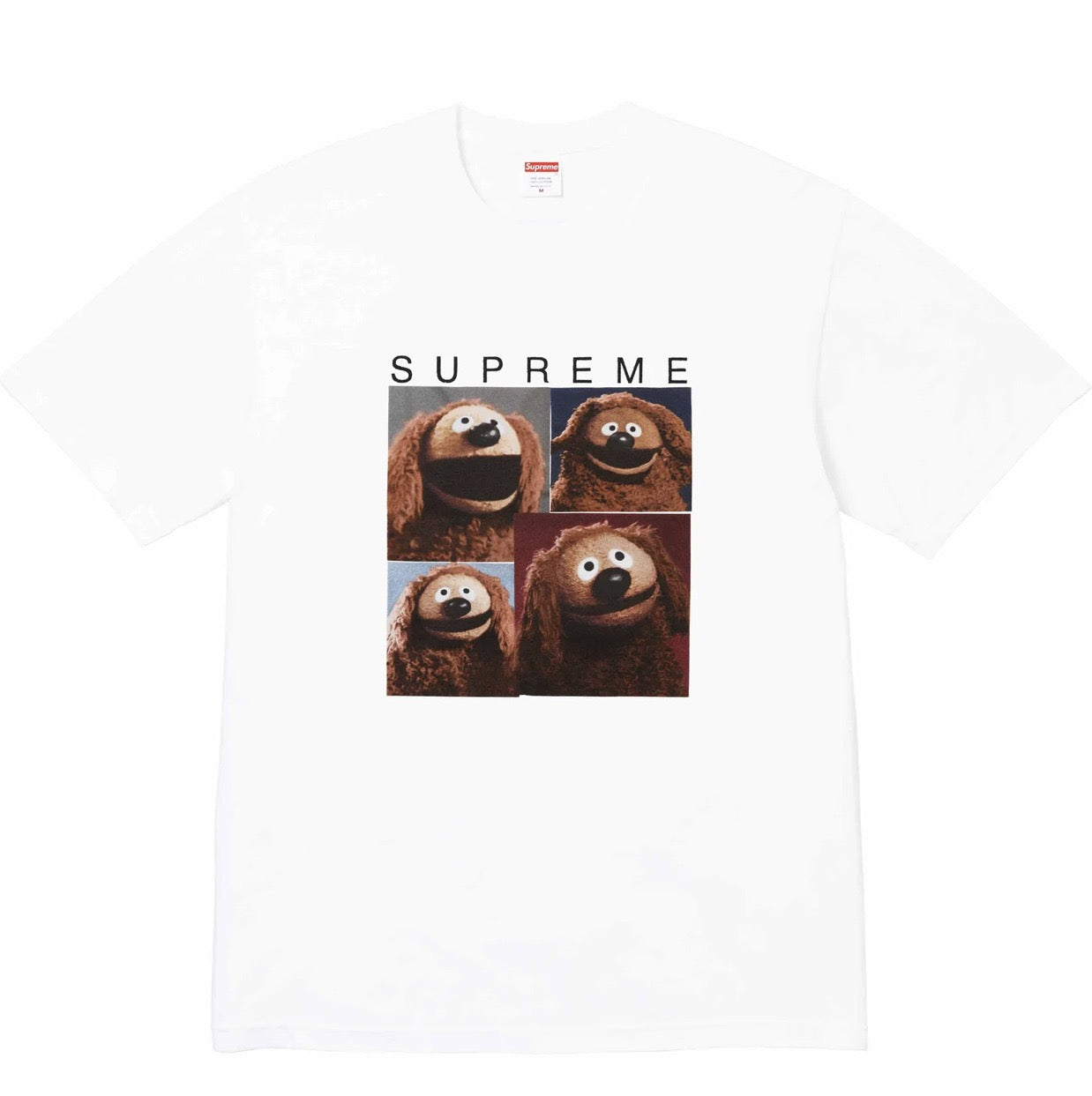 Supreme Muppet Dog Puppet Four Panel Portrait T-Shirt Vintage Cartoon Collage Unisex  Streetwear Short Sleeve Tee