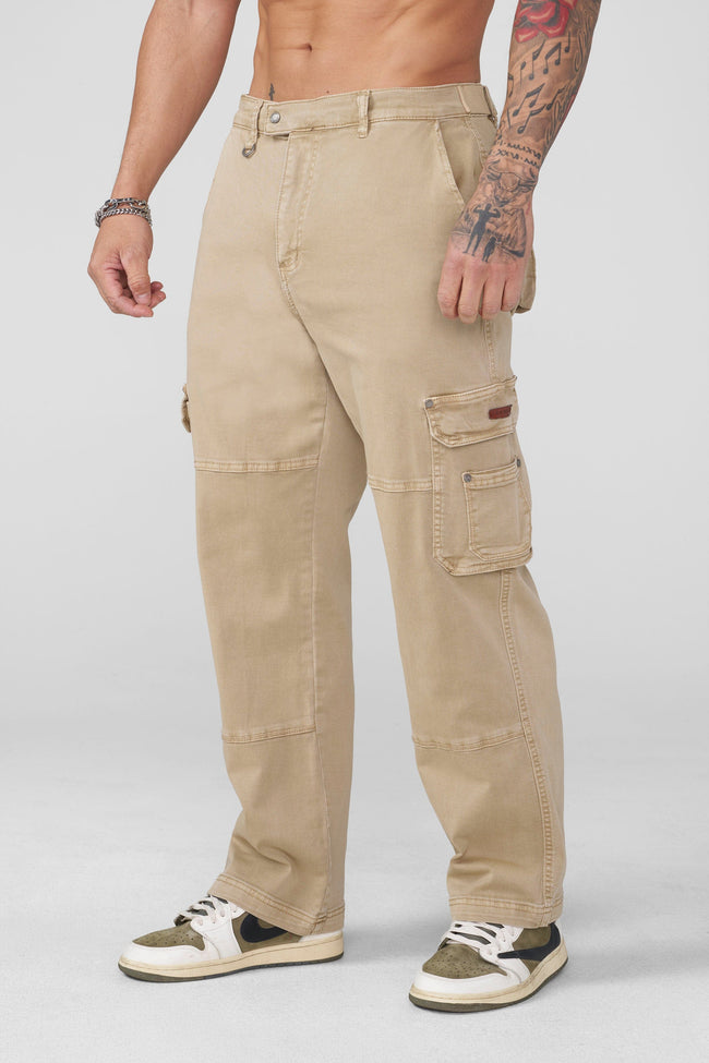 6032 - Old Money Twill Cargo Pants Hover Image
