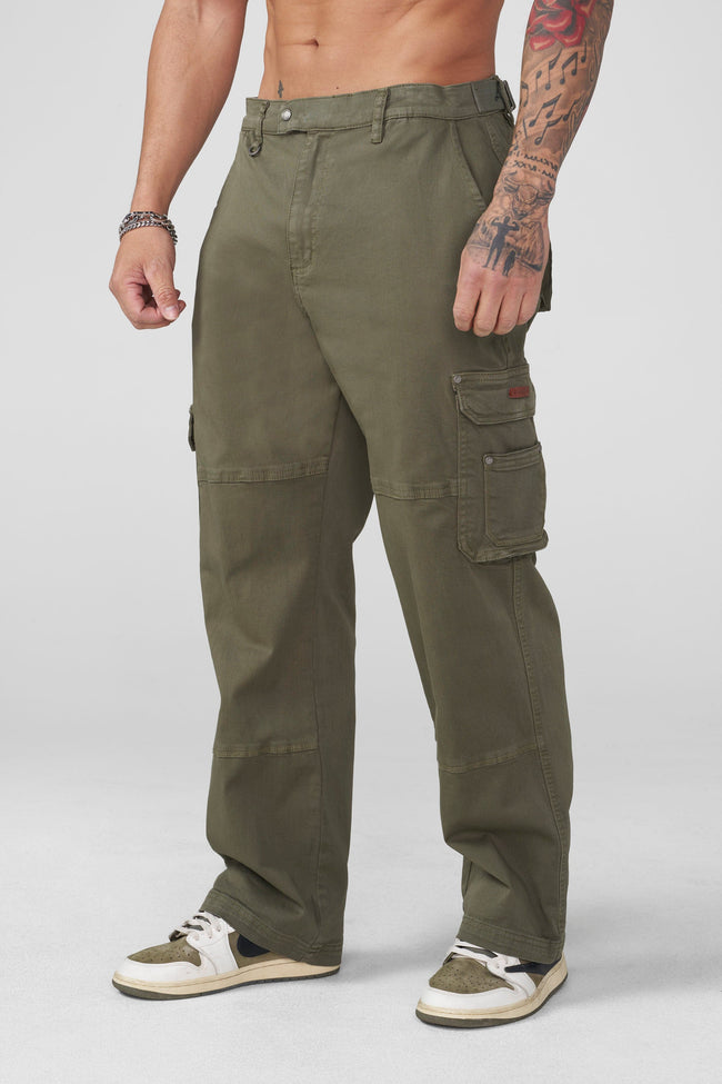 6032 - Old Money Twill Cargo Pants Main Image