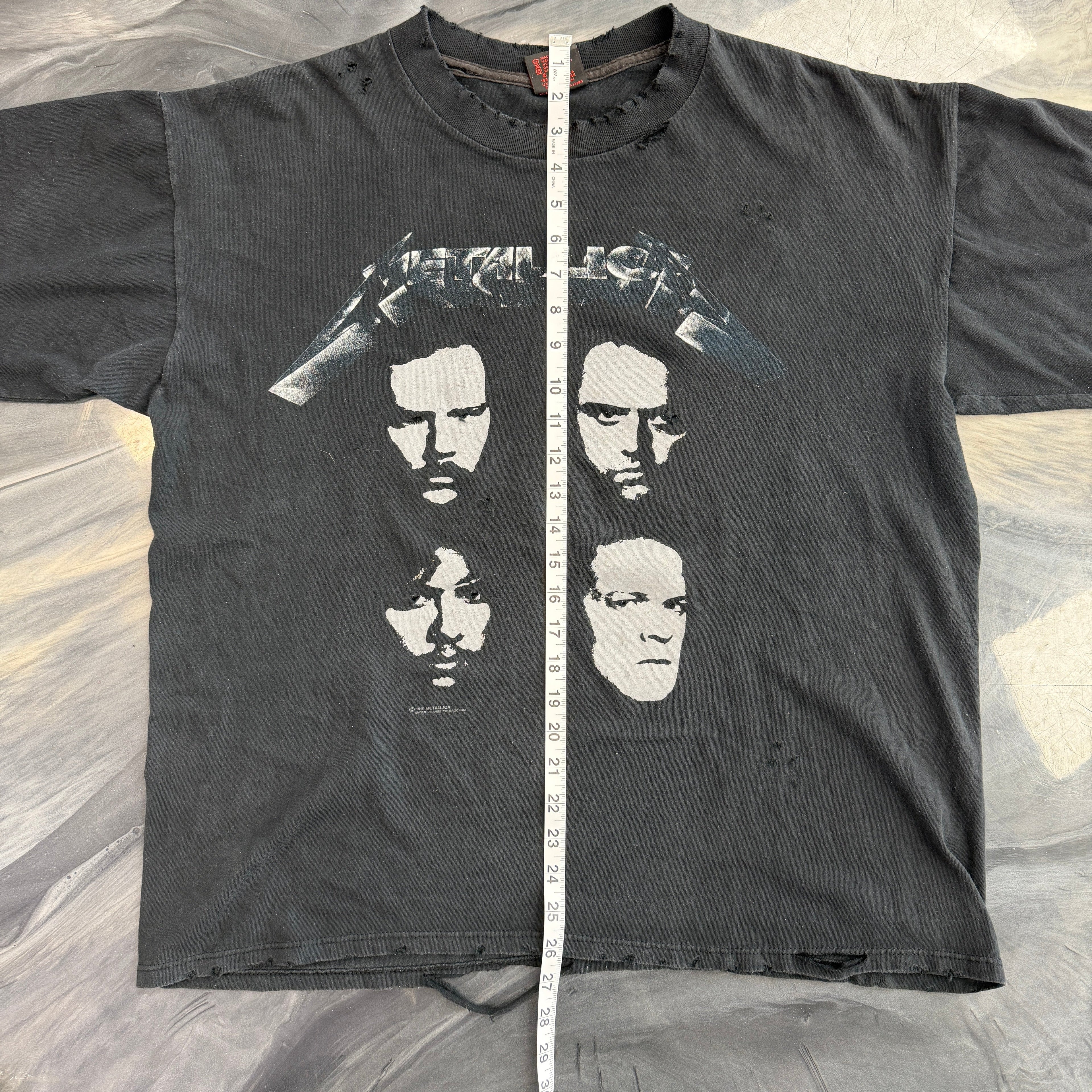 Vintage Metallica 1991 Faces Tour Tee Faded