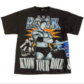 1999 WWF The Rock "Know Your Role And Shut Your Mouth" Vintage All-Over Print Tee