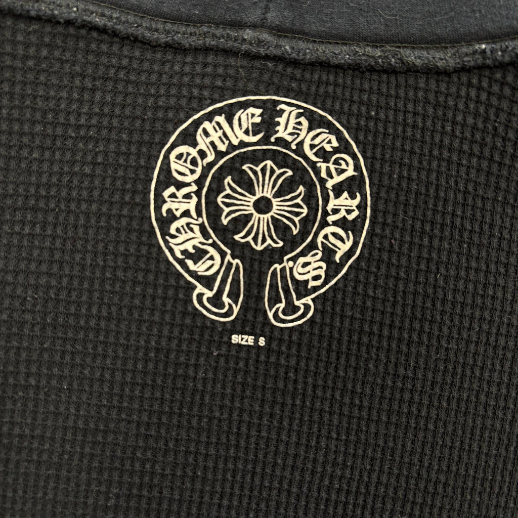 Chrome Hearts Vintage Gold Horseshoe Thermal Zip Up Hoodie