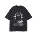 Crown Of Thorns Jesus Vintage Portrait Gothic Washed Black T-Shirt