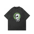 Alien Graphic Acid Wash T-Shirt