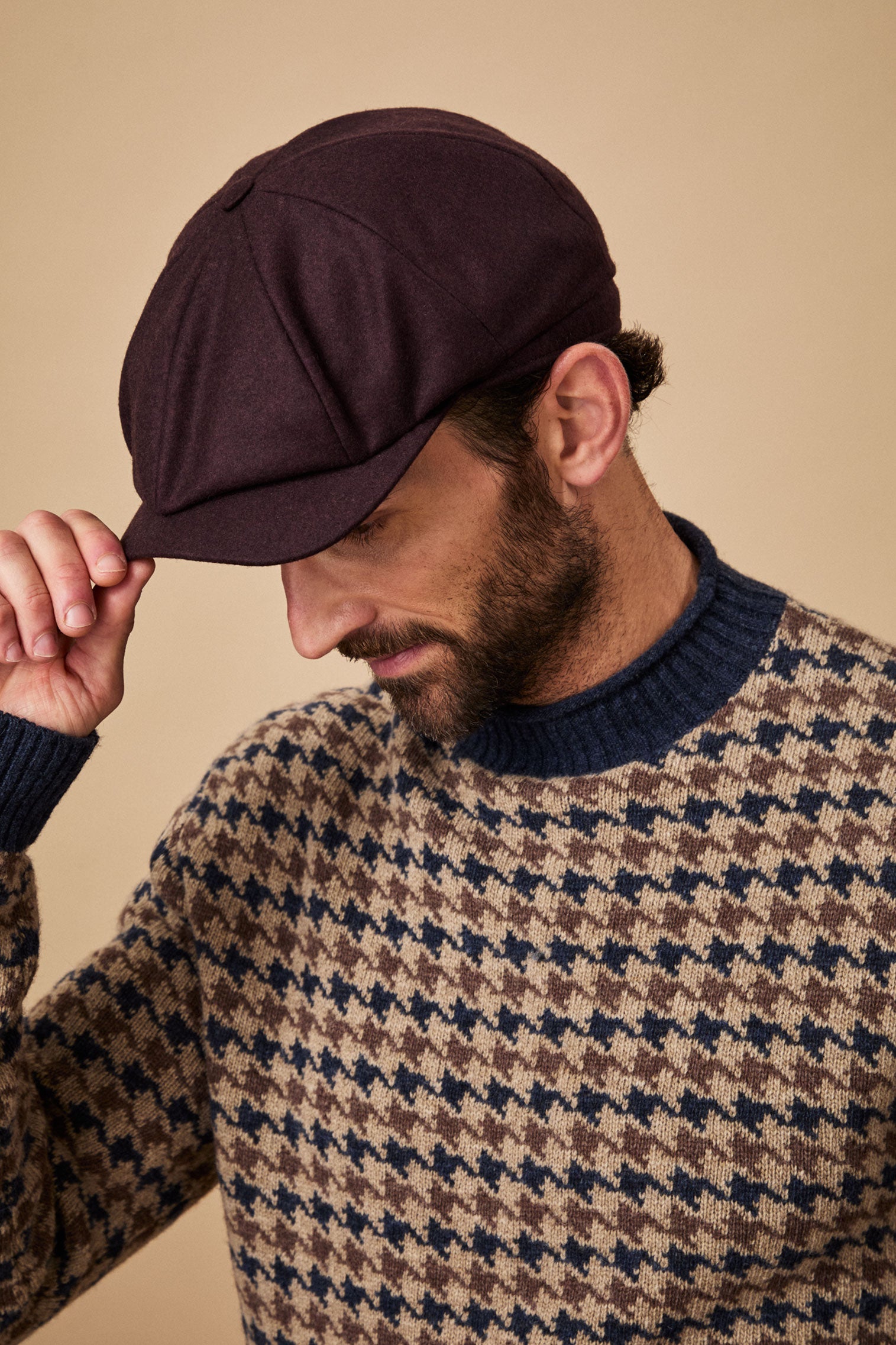 Newsboy Aubergine Cap