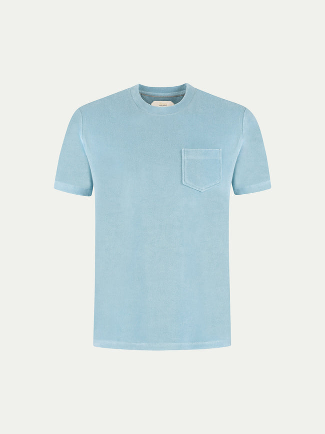 Blue Turquoise Terry Towelling T-Shirt Hover Image