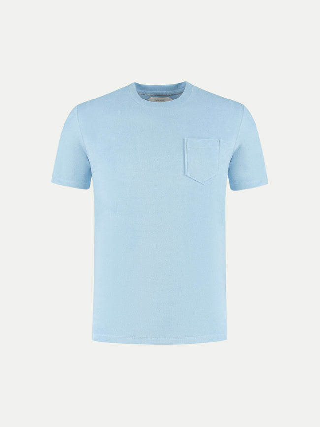 Light Blue Terry Towelling T-Shirt Hover Image