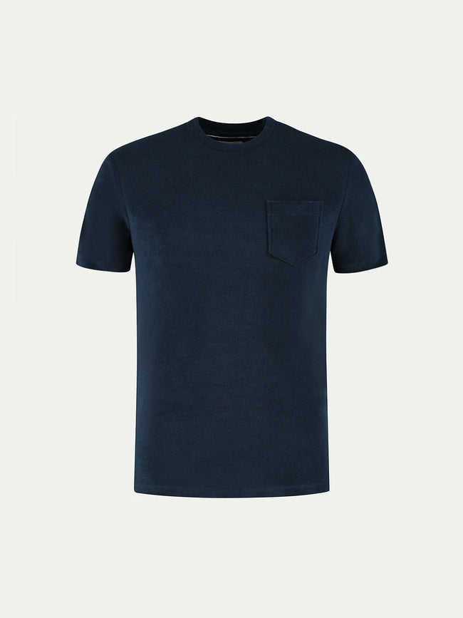 Navy Terry Towelling T-Shirt Hover Image