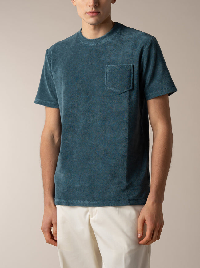 Sea Green Terry Towelling T-Shirt Main Image