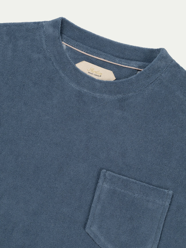 Steel Blue Terry Towelling T-Shirt Main Image