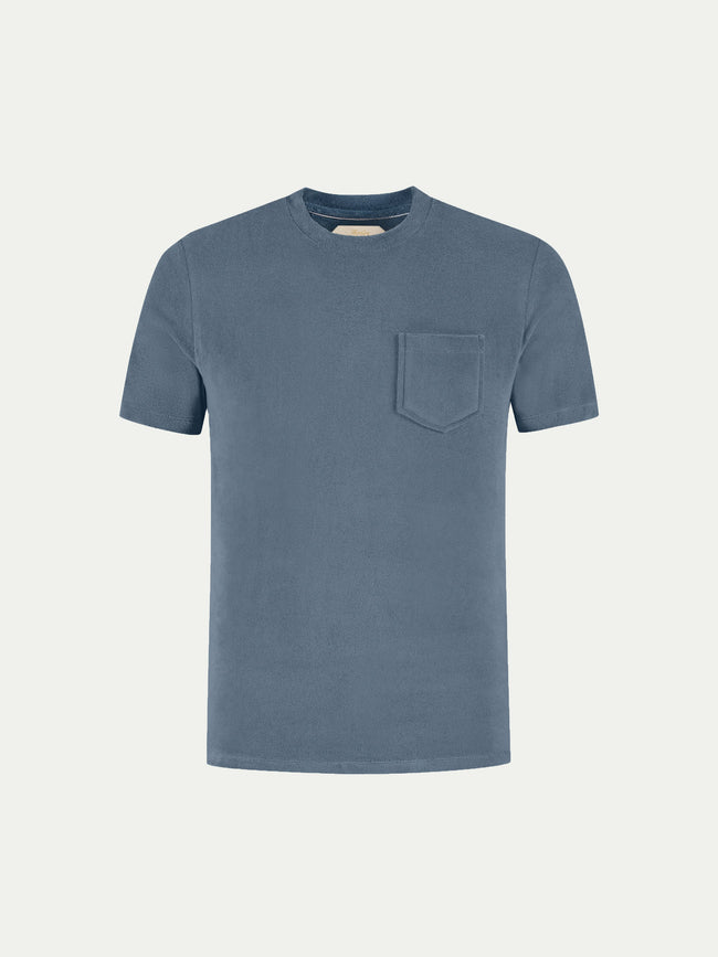 Steel Blue Terry Towelling T-Shirt Hover Image