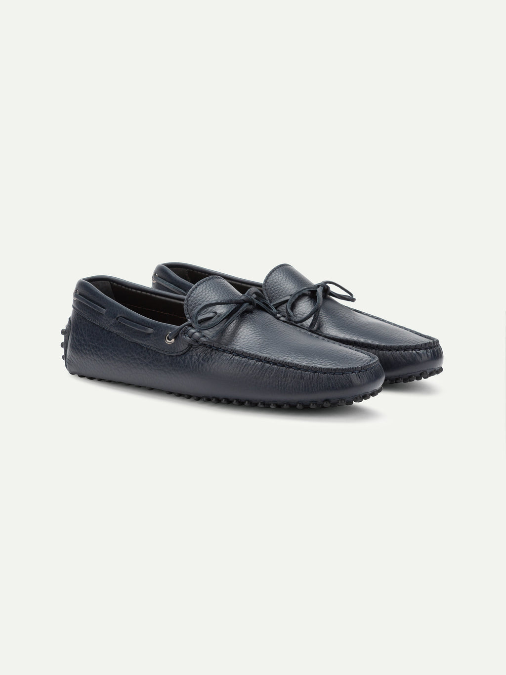 Navy Leather Driving Shoes