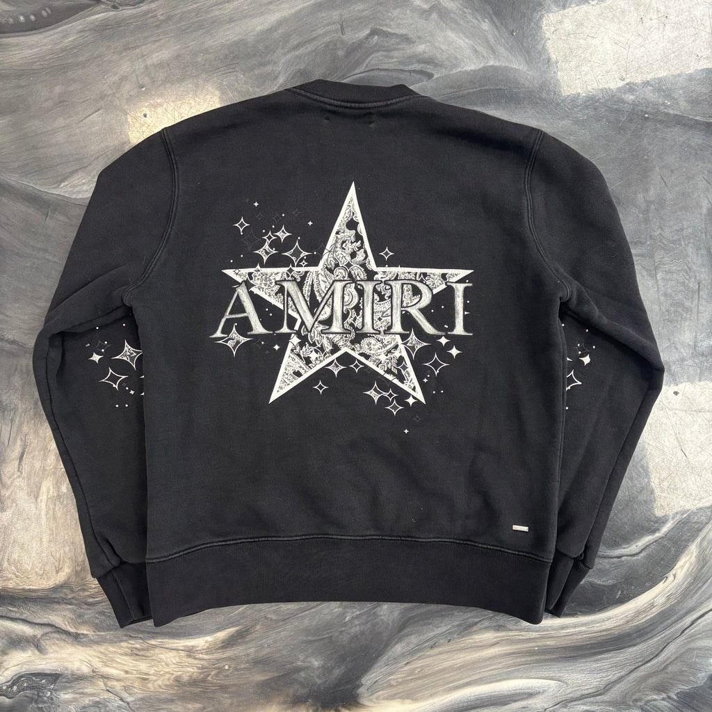 Amiri Paisley Star Crew 'Black'