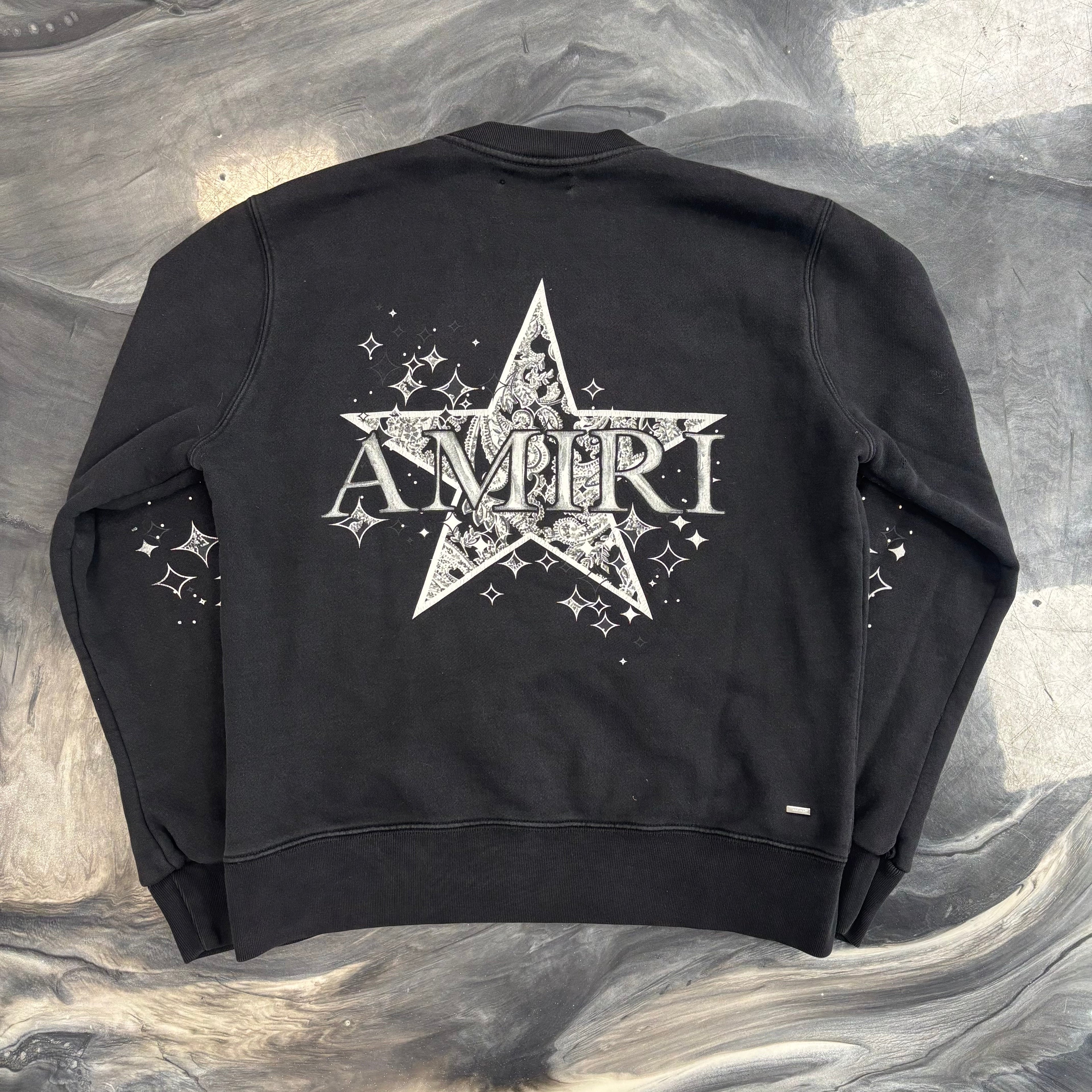 Amiri Paisley Star Crew 'Black'