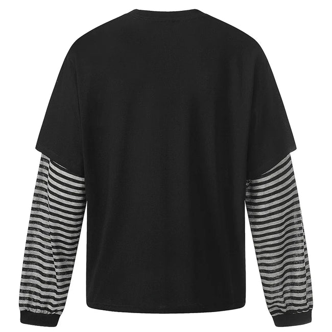 BLEGCHN Double Layered Stripe T-Shirt Main Image