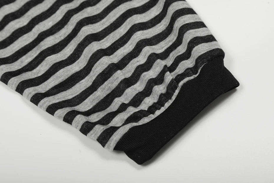 BLEGCHN Double Layered Stripe T-Shirt