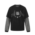 BLEGCHN Double Layered Stripe T-Shirt