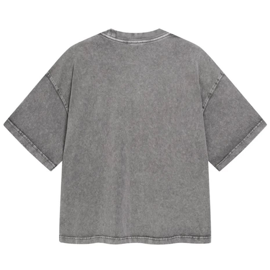 Essential Boxy Fit Washed Drop Sleeve T-Shirt