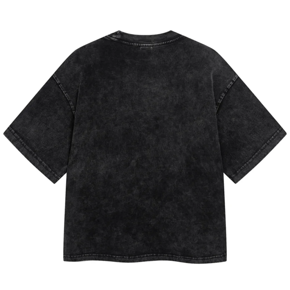 Essential Boxy Fit Washed Drop Sleeve T-Shirt
