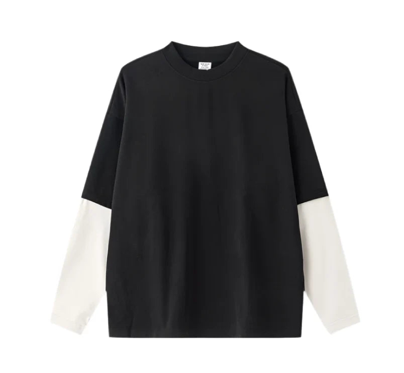 Essential Contrast Double Layer Long Sleeve T-Shirt