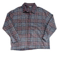 HMDD Crystal Studded Flannel Navy/Maroon