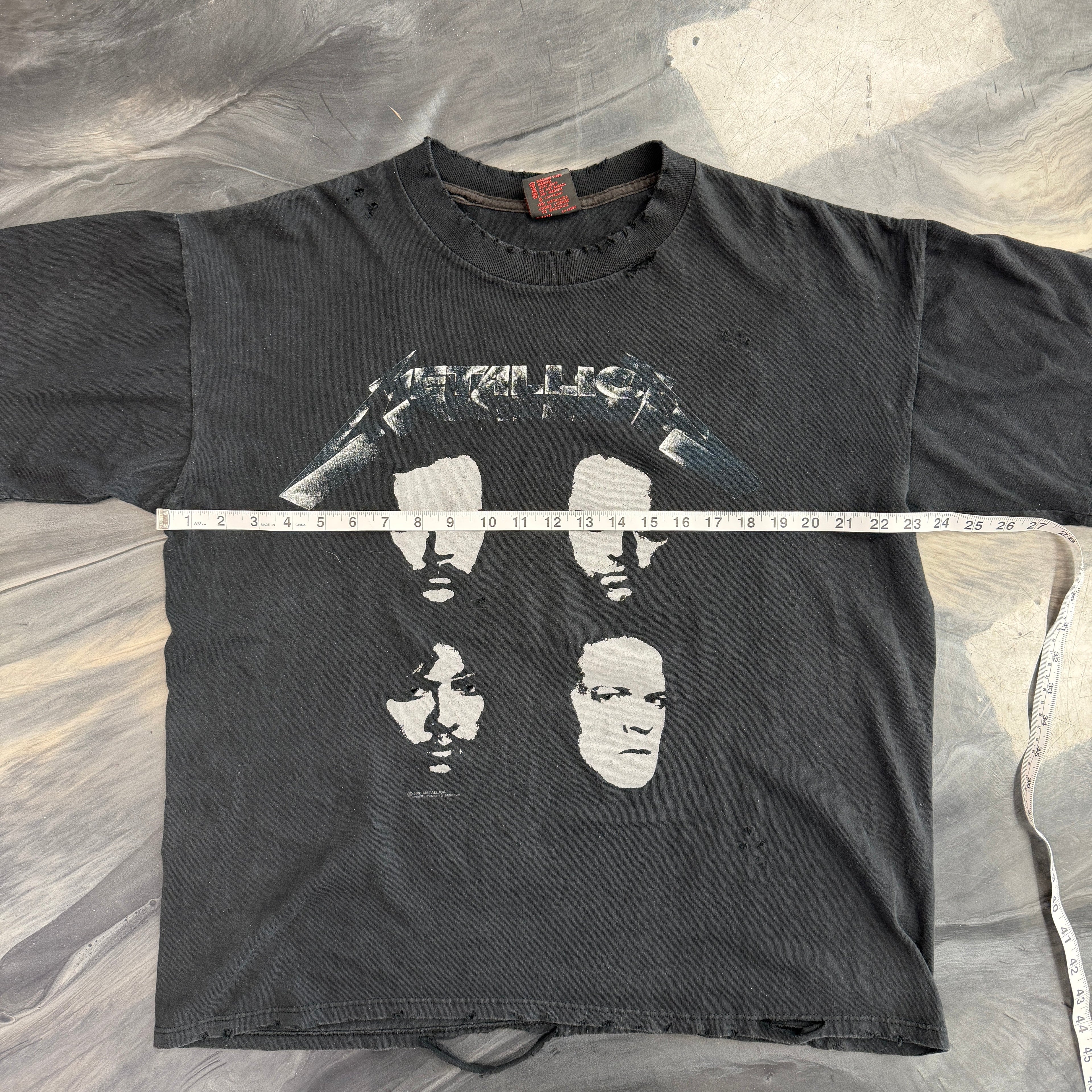 Vintage Metallica 1991 Faces Tour Tee Faded
