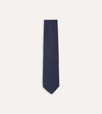 Navy Large Knot Grenadine Tipped Tie