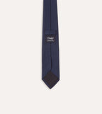 Navy Large Knot Grenadine Tipped Tie