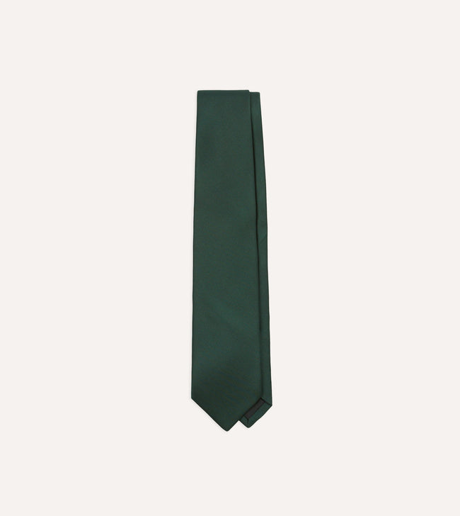 Bottle Green 50oz Silk Twill Tipped Tie Hover Image