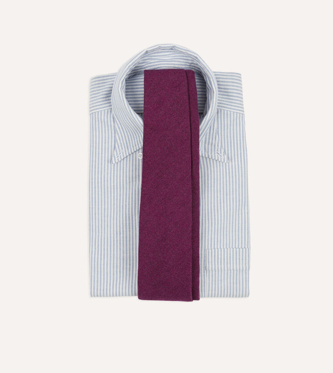 Fuchsia Pure Cashmere Solid Tipped Tie Main Image