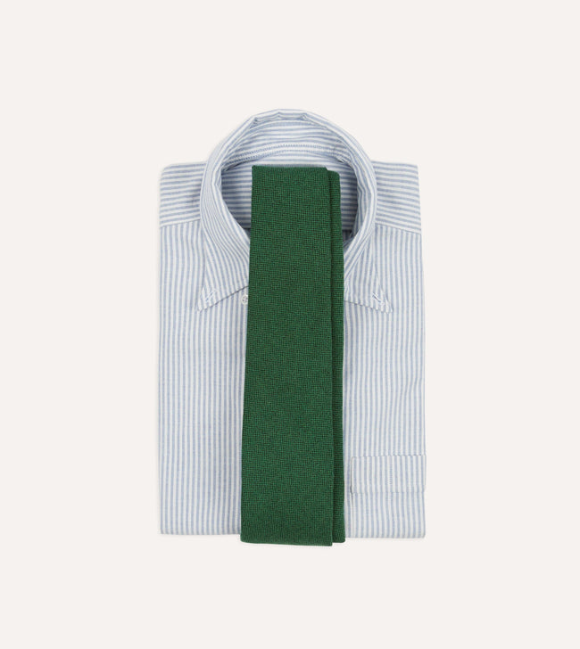 Green Pure Cashmere Solid Tipped Tie Main Image