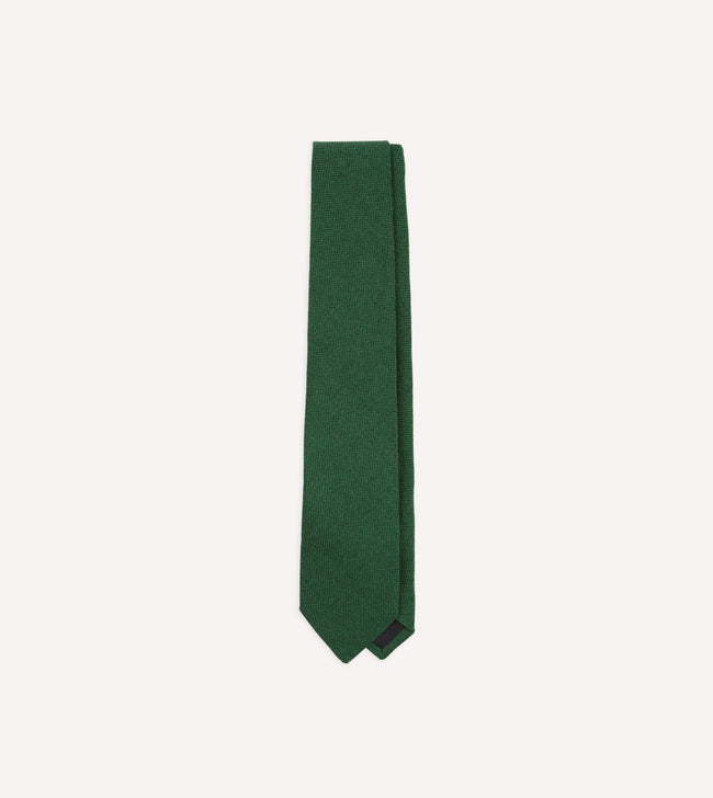 Green Pure Cashmere Solid Tipped Tie Hover Image
