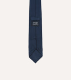 Navy Hand Rolled Large Knot Grenadine Tie