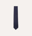 Navy Tussah Hand Rolled Silk Tie