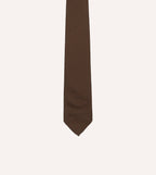 Brown Hand Rolled Large Knot Grenadine Tie