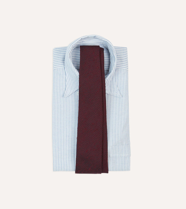 Red Shantung Silk Hand-Rolled Tie Main Image