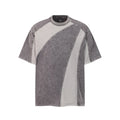 EXTREME CAUSE Textured Panel Acid Wash T-Shirt