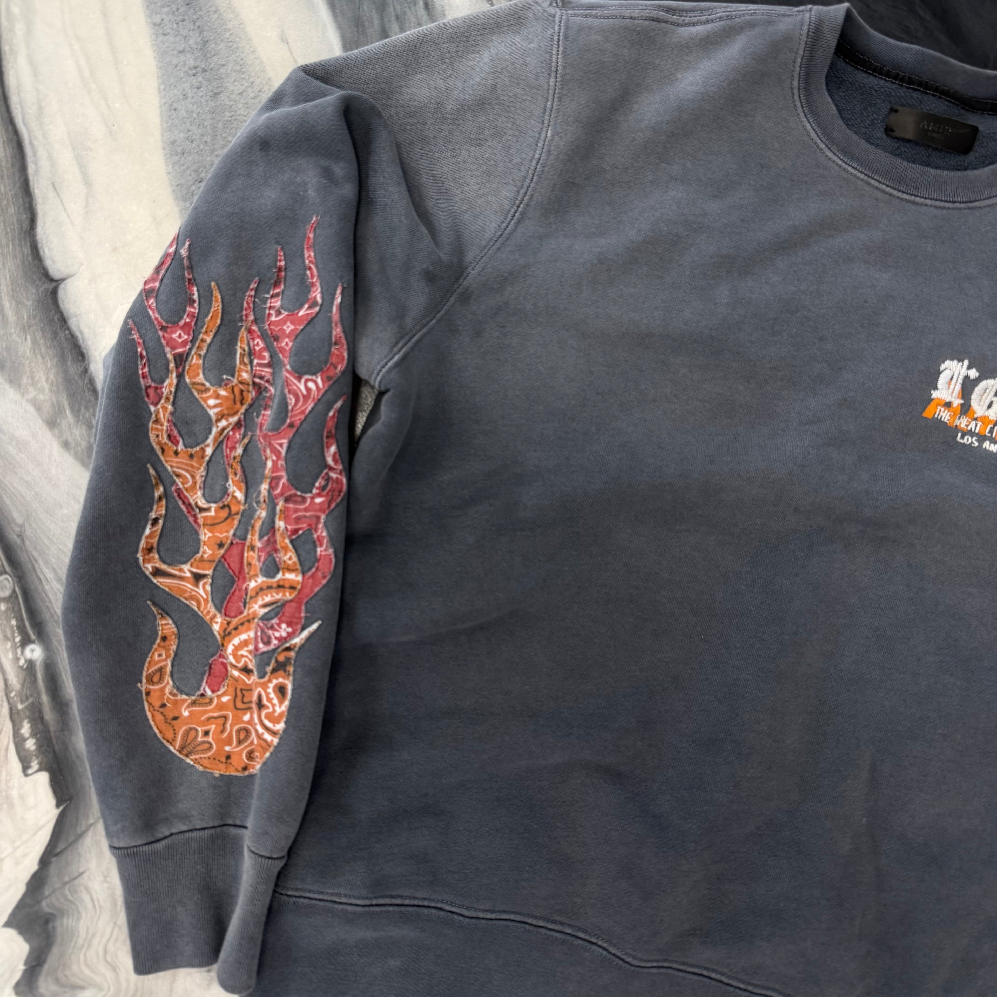Amiri T.G.C.W. Flame Crewneck Sweater