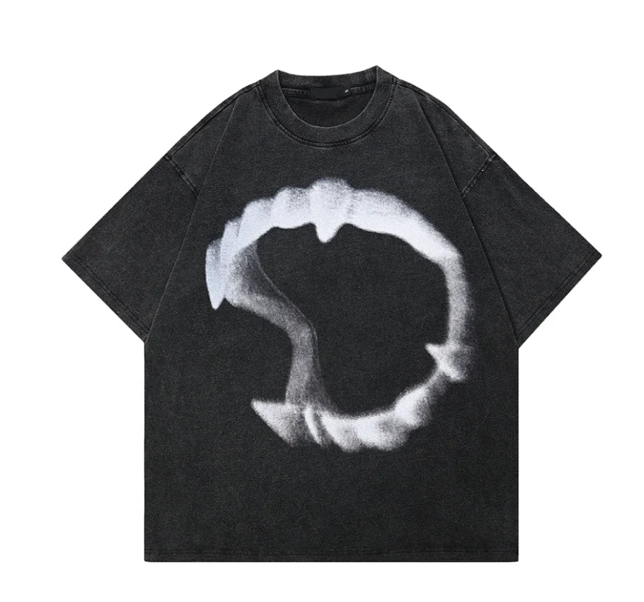 Fangs Graphic Acid Wash T-Shirt